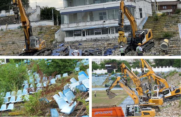 Au intrat buldozerele pe stadionul din Constanța! Imagini spectaculoase surprinse de reporterii GSP + cum va arăta noua arenă