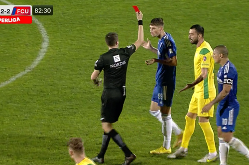 Vladislav Blănuță a fost eliminat la primul său pentru FCU Craiova în Liga 1