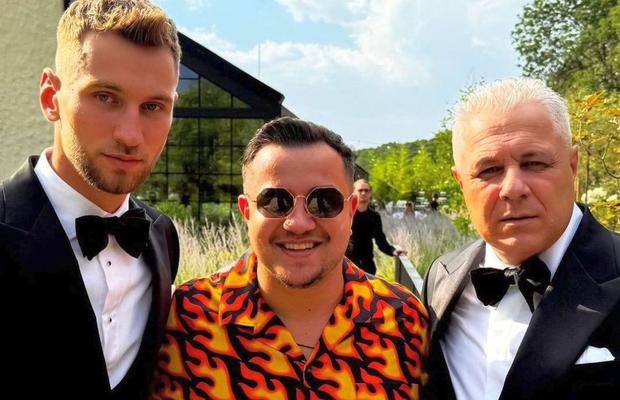 Imagini de la nunta lui Denis Drăguș » Nașul mirilor, Marius Șumudică, în frac la Ciolpani: „Budescu și Alibec sunt apă de ploaie pe lângă el!”