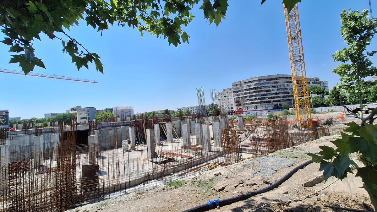 Imagini de pe șantierul velodromului interior de la Craiova, iulie 2025 // foto: GSP