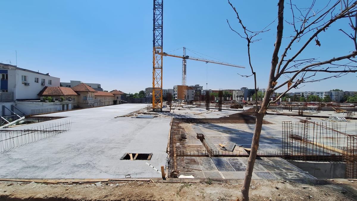 Imagini de pe șantierul velodromului interior de la Craiova, iulie 2025 // foto: GSP