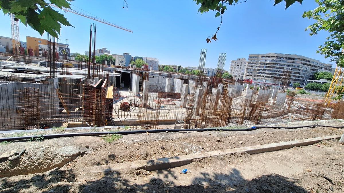 Imagini de pe șantierul velodromului interior de la Craiova, iulie 2025 // foto: GSP