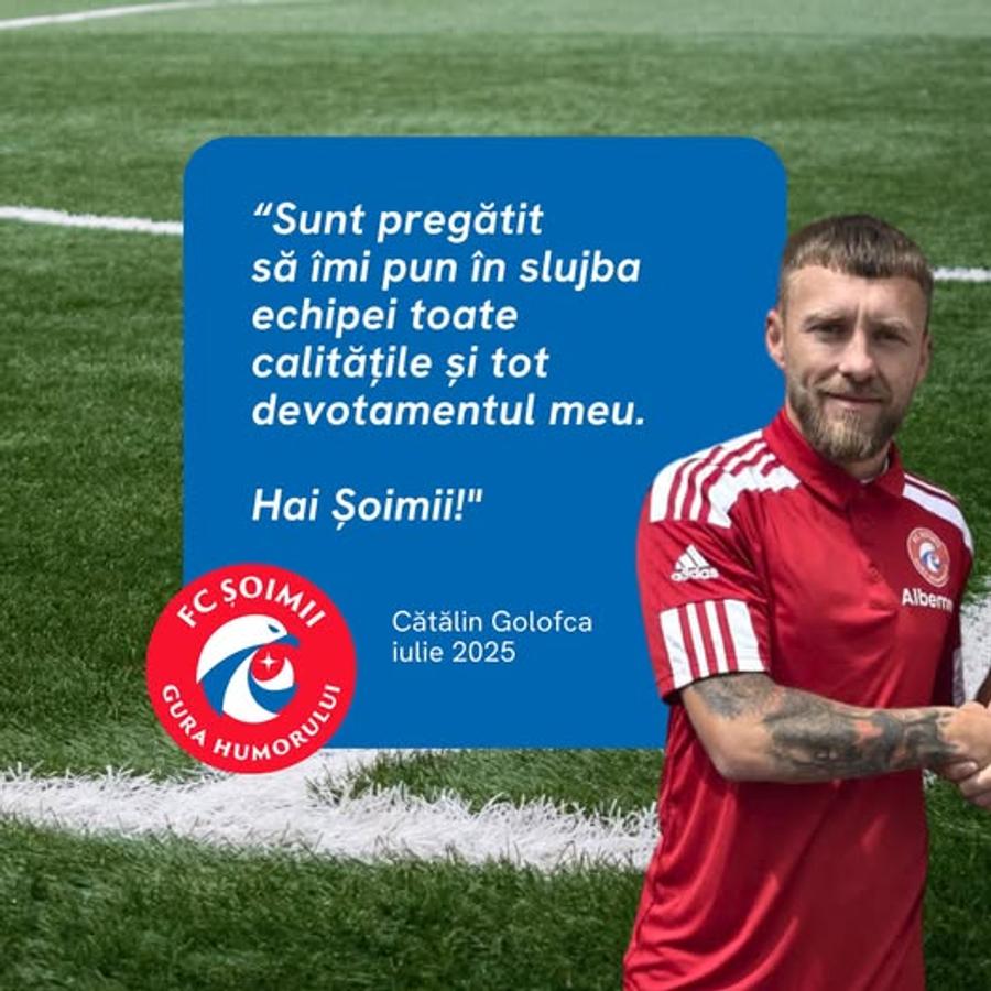 Cătălin Golofca a semnat cu Soimii Gura Humorului // foto: Facebook Șoimii Gura Humorului „Șoimul” Cătălin Golofca! Unde a ajuns să joace fostul mijlocaș de la FCSB