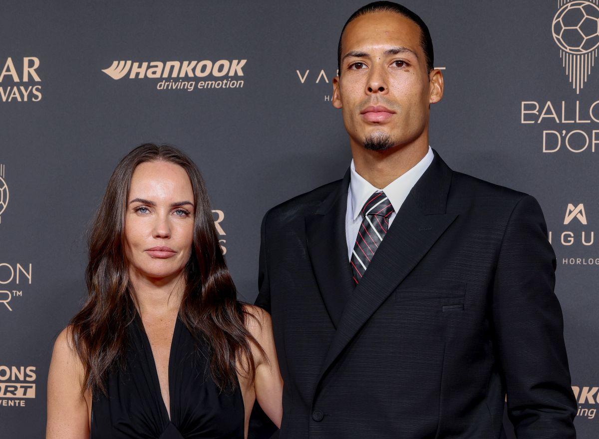 Virgil van Dijk și soția sa, Rike Nooitgedacht, la Wimbledon