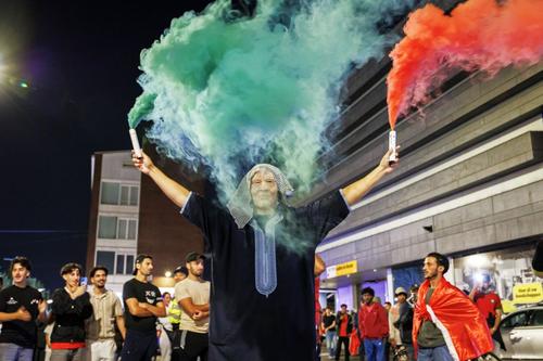 Suporterii Marocului s-au dezlănțuit pe străzile din Rotterdam / FOTO: Imago Images