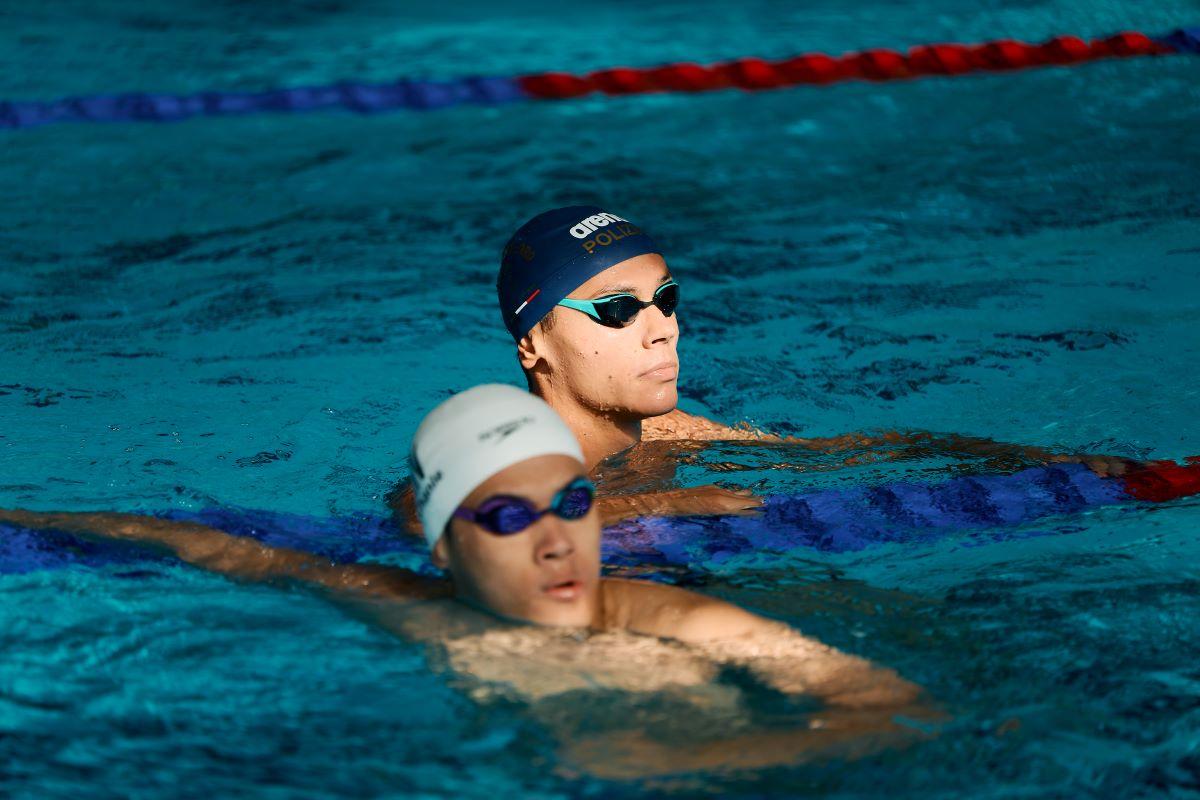 Antrenament David Popovici - Pan Zhanle