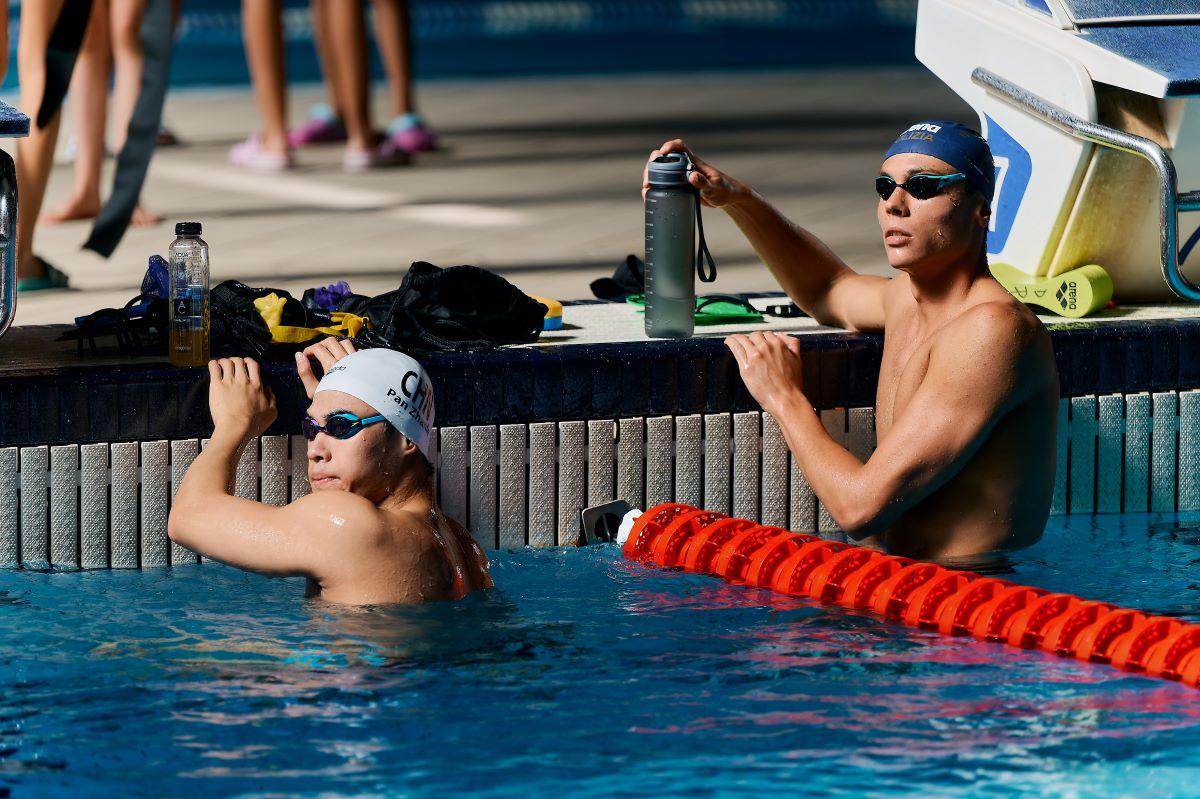 Antrenament David Popovici - Pan Zhanle
