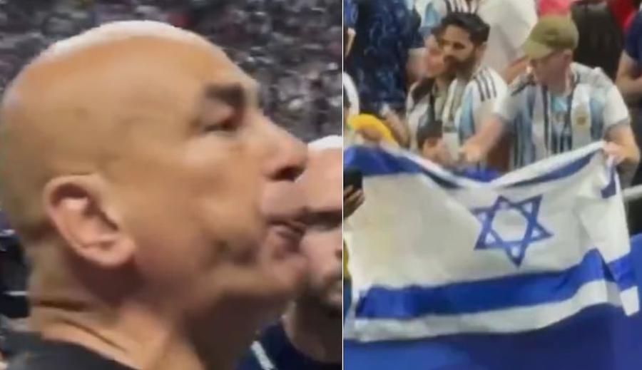 Selecționerul a scuipat după ce un fan argentinian i-a fluturat steagul Israelului » „Saliva ta este mai curată!”