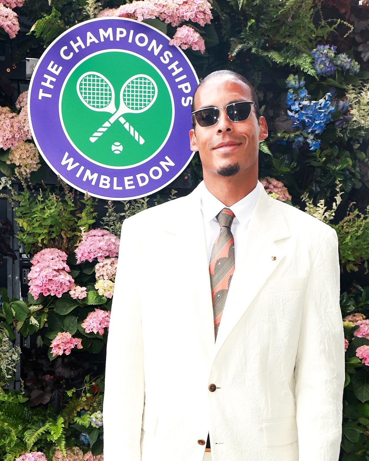 Virgil van Dijk și soția sa, Rike Nooitgedacht, la Wimbledon