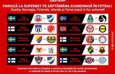 În Țările Nordice, vara e ca iarna! Scandinavii joacă fotbal pe răcoare, dar ne trimit rezultate fierbinți! Ție ce fotbal din zonă îți place să pariezi?