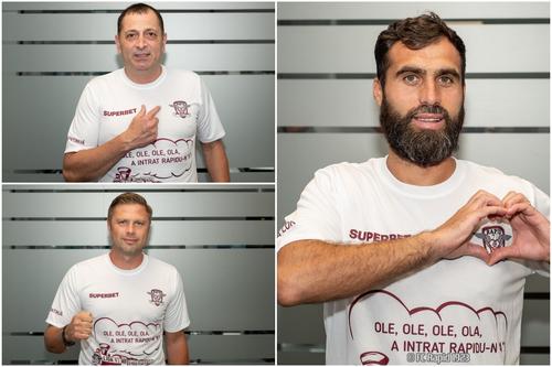 Gabriel Răduță (stânga sus), Octavian Chihaia (stânga jos) și Vasile Maftei // sursă foto: Facebook @ FC Rapid 1923