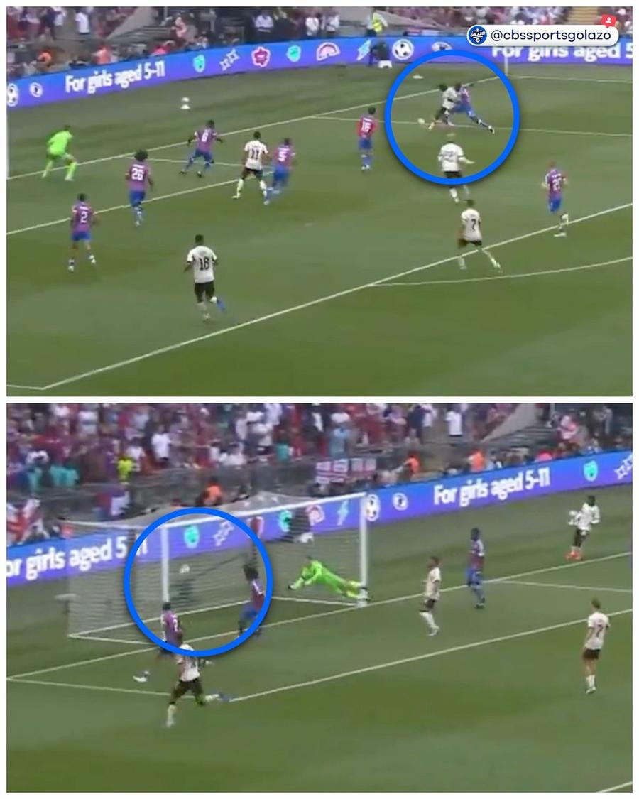 Golul lui Frimpong/ FOTO: captură @cbs sports Eroul cu șapcă de pe Wembley » Crystal Palace a învins-o pe Liverpool la lovituri de pedeapsă în Supercupa Angliei. Henderson, magistral!