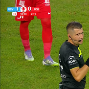 Golul lui Chițu, anulat în Craiova - Hermannstadt. FOTO: captură Prima Sport