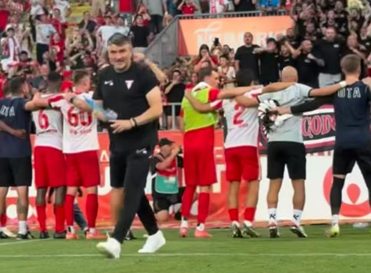 Imagini spectaculoase din Superligă: „Cine e pe primul loc, cine e pe primul loc?”