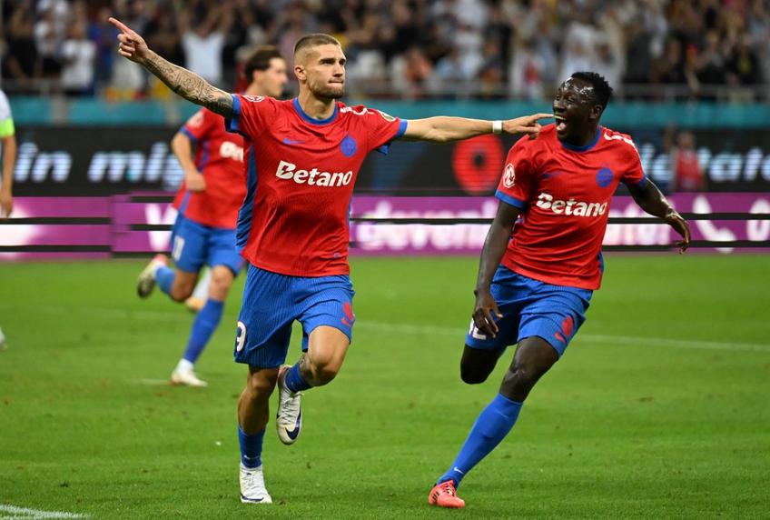 Daniel Bîrligea și Baba Alhassan, în FCSB - Drita // foto: Imago Images