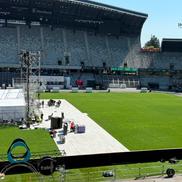 Gazonul de pe Cluj Arena, într-o stare foarte bună după festivalul Untold // foto: facebook @Consiliul Județean Cluj