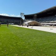 Gazonul de pe Cluj Arena, într-o stare foarte bună după festivalul Untold // foto: facebook @Consiliul Județean Cluj