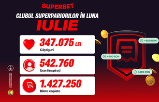 Hai în Clubul SuperPariorilor în luna august pentru SuperPremii!