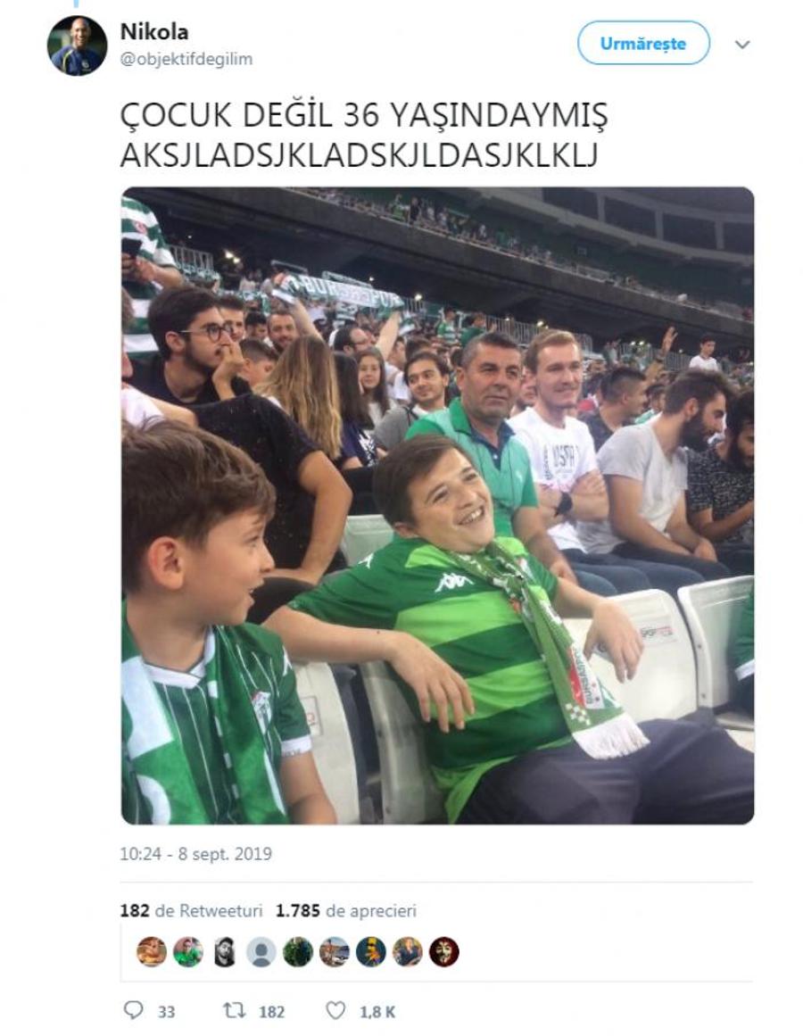 VIDEO Clipul care a înfuriat internetul! S-a aflat vârsta fanului care trăgea cu sete din țigară la Bursaspor - Fenerbahce