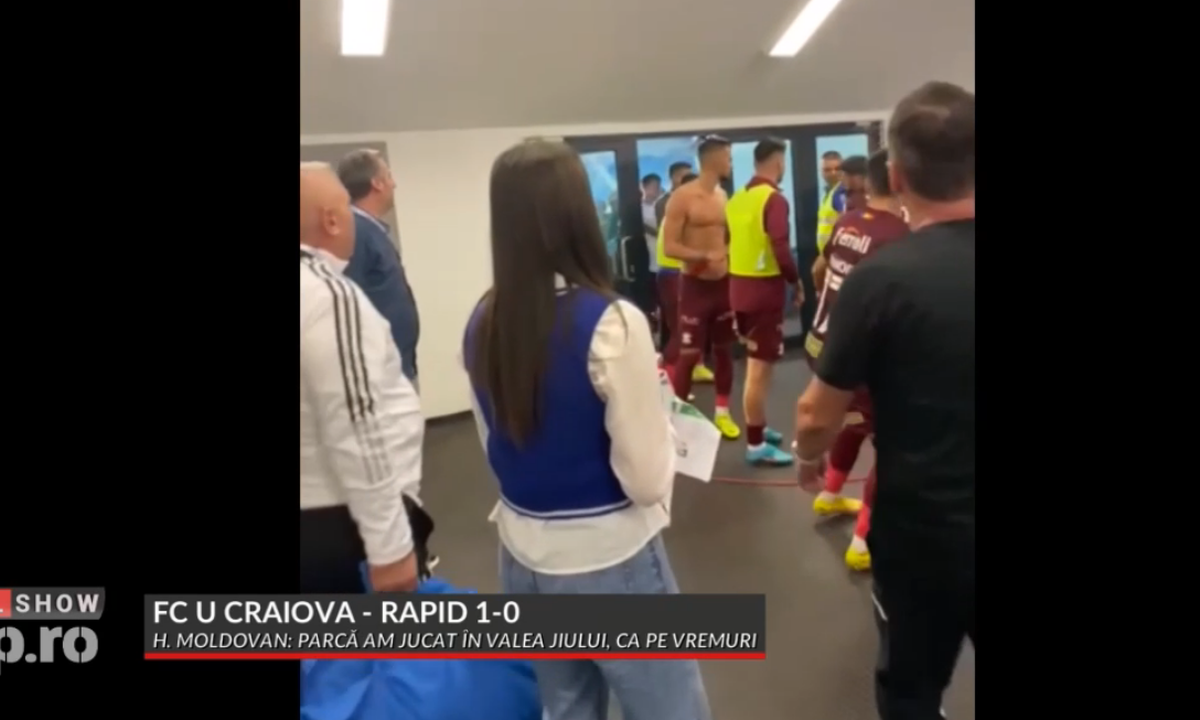 Scandal pe tunel, la vestiar, după FCU Craiova - Rapid