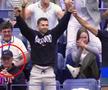 Darren Cahill, încercuit, la mingea de meci a lui Sinner din finala cu Fritz / Sursă foto: Imago Images