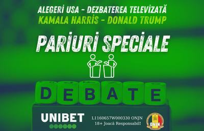 La Unibet poți paria pe dezbaterea televizată Donald Trump vs. Kamala Harris