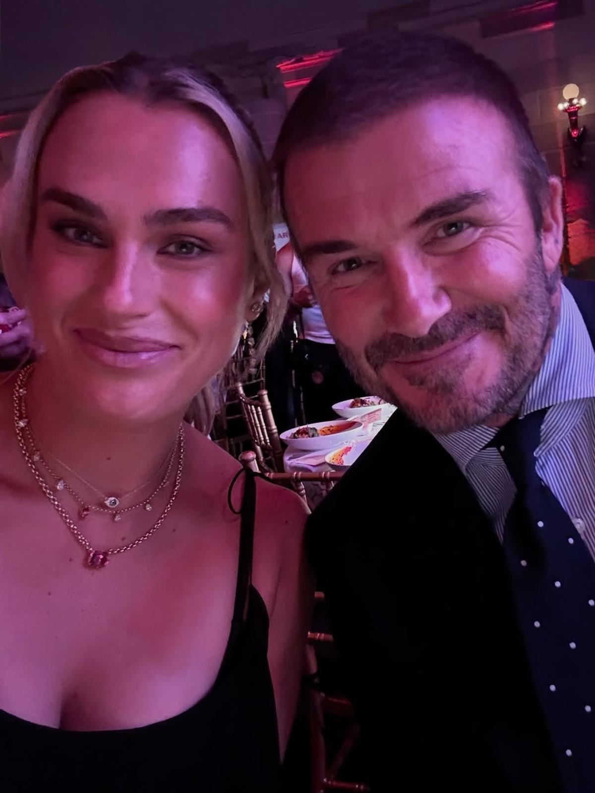 Cadre inedite cu Sabalenka: a luat cina cu David Beckham, iar apoi a promovat un „meet and greet”