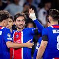 Ferran Torres celebrează împreună cu colegii de la PSG un gol marcat / Foto: Imago