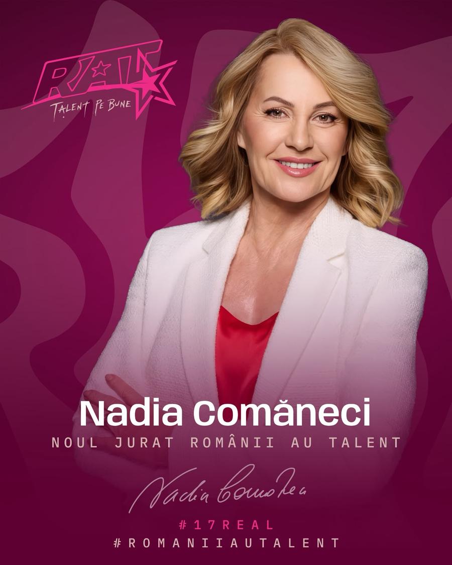 Nadia Comăneci va fi jurat la Românii au talent Surpriză de proporții, Nadia Comăneci intră în juriul „Românii au talent”: „Vin să râd cu voi, să plâng”