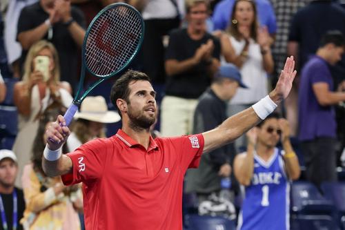 Karen Khachanov la finalul partidei din sferturi de finală FOTO Imago Images