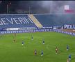 Craiova - Rapid. Torțe fani olteni / FOTO: Captură @TV Telekom Sport