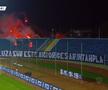 Craiova - Rapid. Torțe fani olteni / FOTO: Captură @TV Telekom Sport