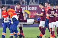 Rapid și Mutu primesc o veste proastă: diagnostic groaznic primit de jucătorul ieșit pe targă la ultimul meci » Nu mai joacă în 2022