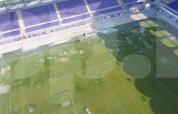 Gazon „dalmațian” » Gazeta a surprins imagini șocante pe stadionul lui Ujpest, unde România va juca cu Belarus