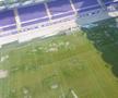 Gazon execrabil pe stadionul lui Ujpest, care va găzdui meciul Belarus - România  // foto: GSP