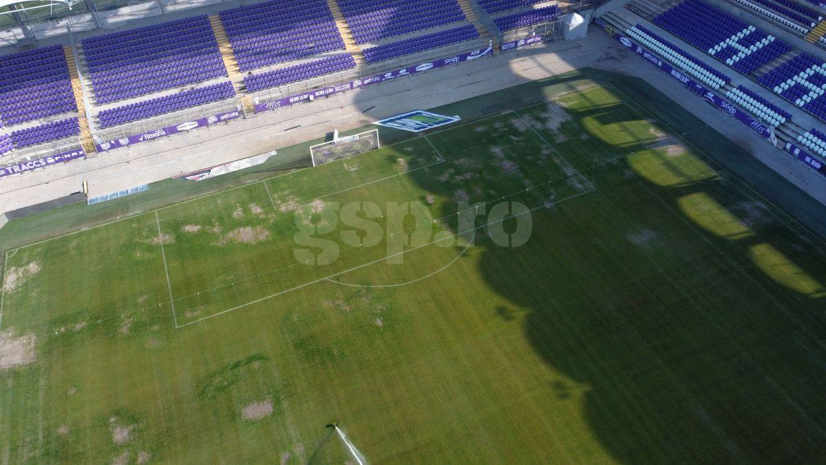 Gazon execrabil pe stadionul lui Ujpest, care va găzdui meciul Belarus - România