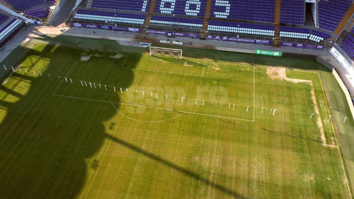 Gazon execrabil pe stadionul lui Ujpest, care va găzdui meciul Belarus - România