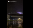 Acoperișul stadionului formației Tampa Bay Rays, distrus de Uraganul Milton, foto: X
