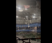 Acoperișul stadionului formației Tampa Bay Rays, distrus de Uraganul Milton, foto: X