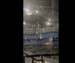 Acoperișul stadionului formației Tampa Bay Rays, distrus de Uraganul Milton, foto: X
