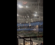 Acoperișul stadionului formației Tampa Bay Rays, distrus de Uraganul Milton, foto: X