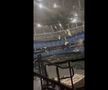 Acoperișul stadionului formației Tampa Bay Rays, distrus de Uraganul Milton, foto: X