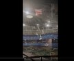 Acoperișul stadionului formației Tampa Bay Rays, distrus de Uraganul Milton, foto: X