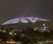 Acoperișul stadionului formației Tampa Bay Rays, distrus de Uraganul Milton, foto: X