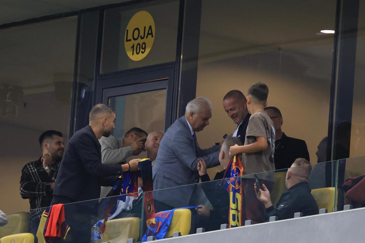 Familia Iordănescu, la FCSB - Oțelul/ foto Ionuț Iordache (GSP)