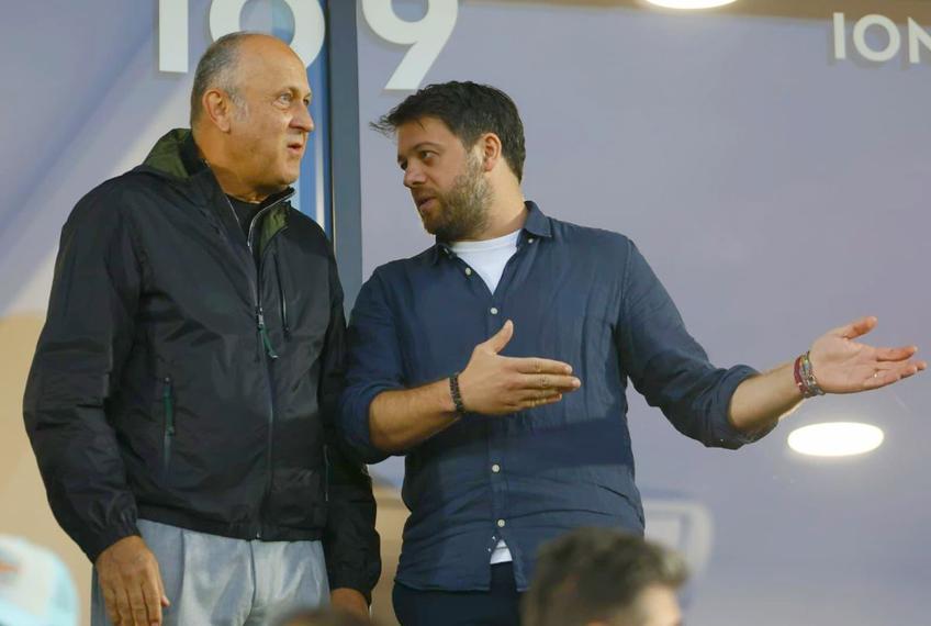 Dan Șucu și Victor Angelescu, acționarii Rapidului, foto: Cristi Preda (GSP.ro)