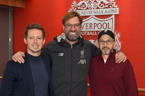 Michael Edwards, stânga, alături de Jurgen Klopp
