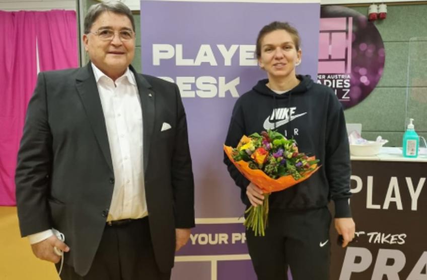 Emil Hurezeanu, ambasadorul României în Austria, alături de Simona Halep