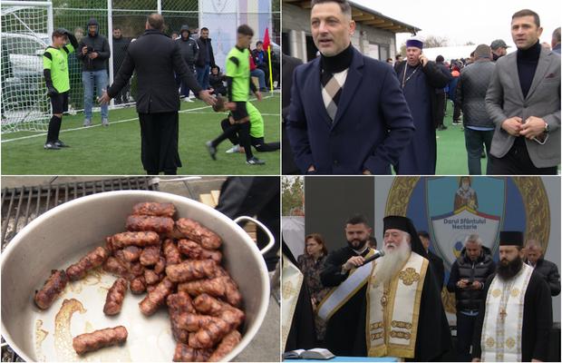 Preoți-antrenori, 2500 de mici, mămăligă amestecată cu bormașina și o galerie cu Mirel Rădoi, Claudiu Răducanu sau Adi Ilie prezenți » GSP a asistat la „cuplajul anului”, la o parohie: „Mama nu m-a lăsat, dar m-a vopsit mamaie”