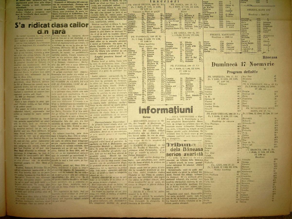 De frică, o vedetă a Diviziei A a vrut să sară pe geam! Tribuna hipodromului Băneasa, distrusă » 85 de ani de la cutremurul de 7,4 din 1940, primul mare seism din România contemporană. Sportul, afectat din plin